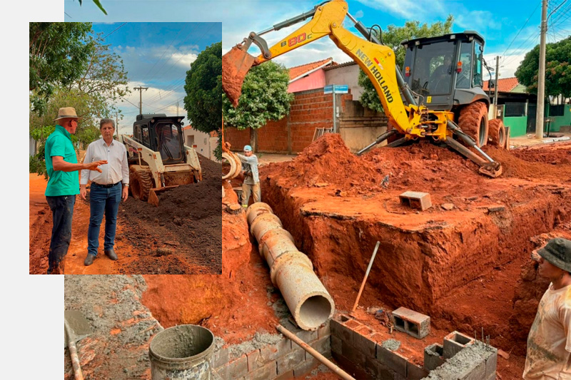 Prefeito Walter Schlatter acompanha andamento de importantes obras em Chapadão do Sul