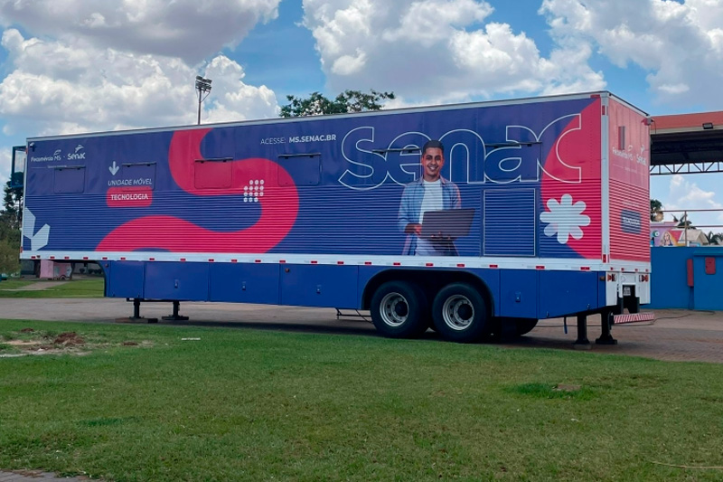 Prefeitura de Chapadão do Sul e SENAC/MS lançam o Programa Trilha do Futuro com a chegada da Carreta de Tecnologia