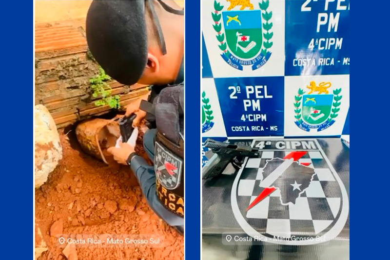 Arma supostamente utilizada em uma tentativa de homicídio foi encontrada enterrada em Costa Rica