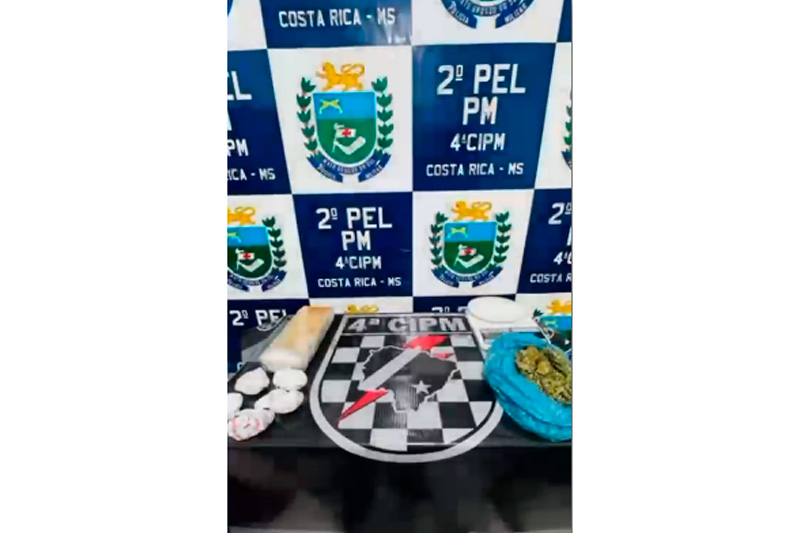 PM apreende drogas e prende dois homens em Costa Rica