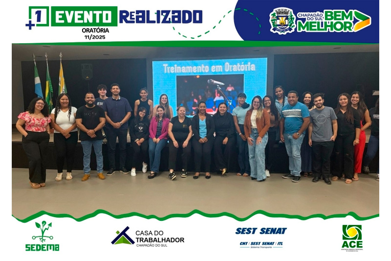 Prefeitura promove curso de Oratória e capacita mais de 20 alunos em Chapadão do Sul