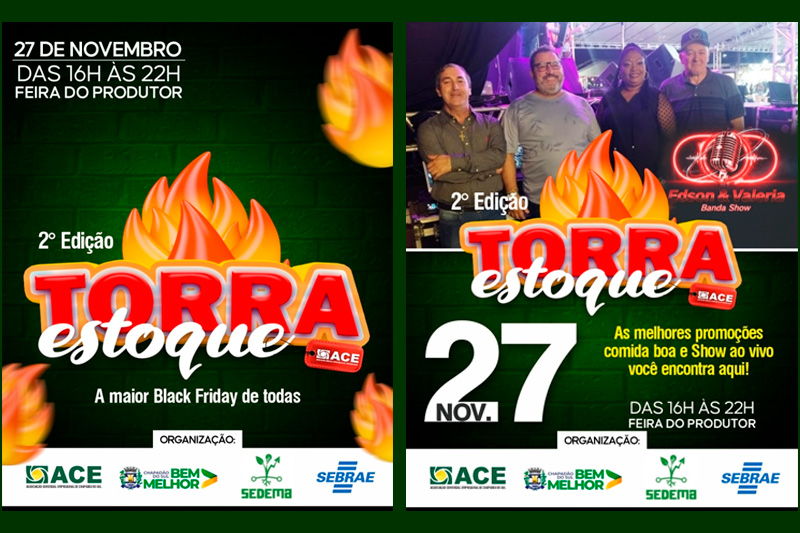 Chapadão do Sul recebe a 2ª Edição do Torra Estoque com promoções, gastronomia e show ao vivo