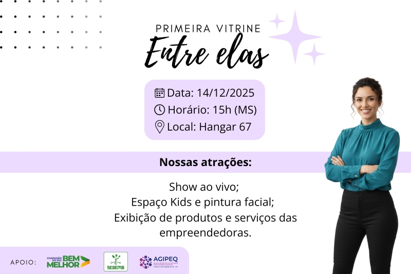 1ª Vitrine Entre Elas acontece neste domingo e reúne empreendedoras locais