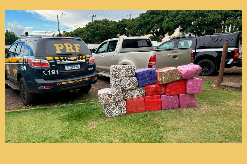 PRF apreende 388 Kg de maconha em Chapadão do Sul