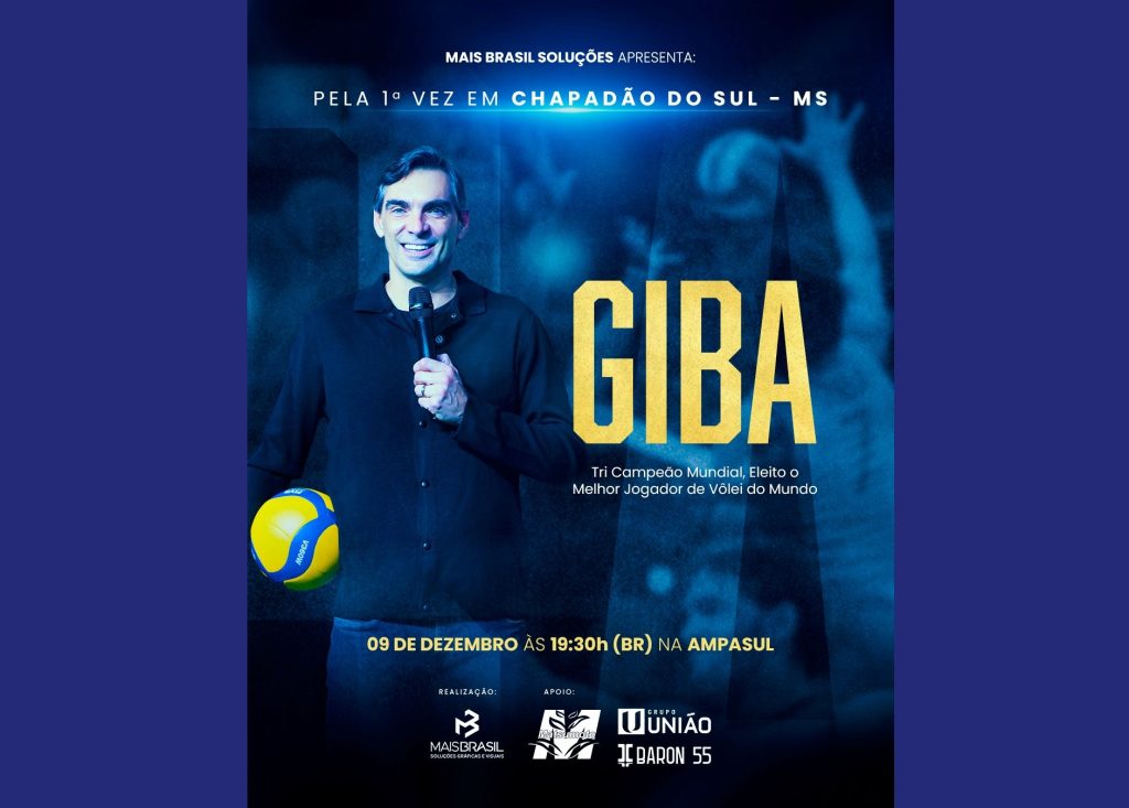 Chapadão do Sul recebe pela primeira vez palestra do ex-jogador Giba, eleito o melhor jogador de vôlei do mundo