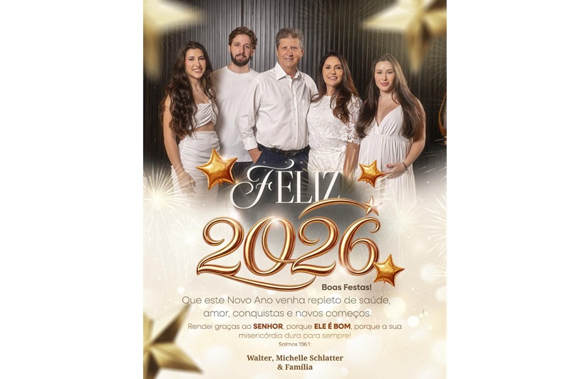 Prefeito Walter Schlatter publica mensagem de ano novo em redes sociais