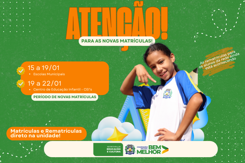 Rematrículas seguem abertas e novas matrícula da Rede Municipal abrirão em breve para o ano letivo de 2026
