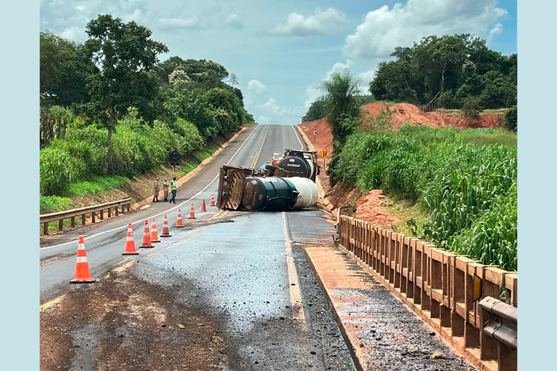 Cassilândia: derramamento de 10 mil litros de diesel provoca autuação ambiental na BR-158