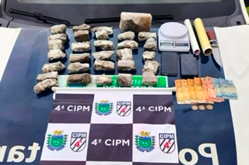 Polícia Militar flagra tráfico de drogas durante averiguação em Chapadão do Sul