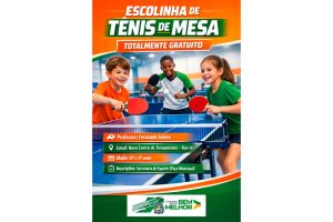 Prefeitura de Chapadão do Sul abre novas inscrições para Escolinha de Tênis de Mesa