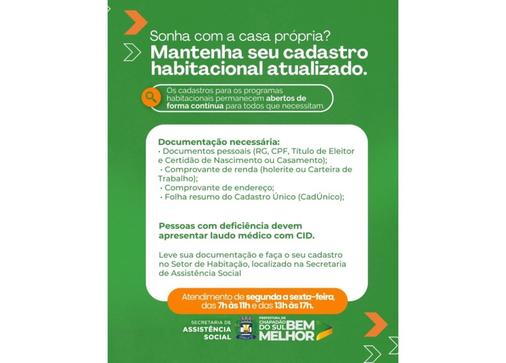 Para quem sonha com a casa própria, manter o cadastro habitacional atualizado é fundamental