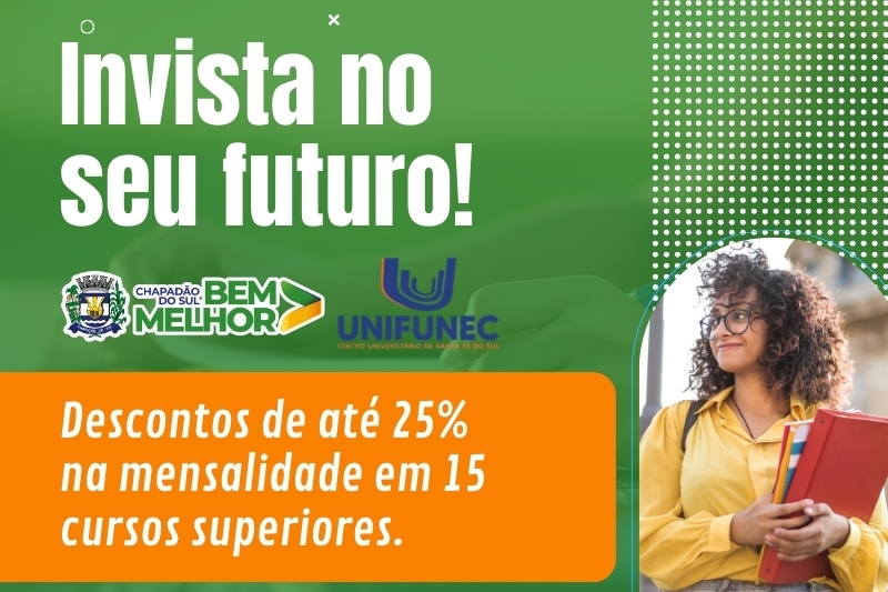 Prefeitura renova convênio com universidade e estudantes de Chapadão do Sul têm desconto em 15 cursos superiores