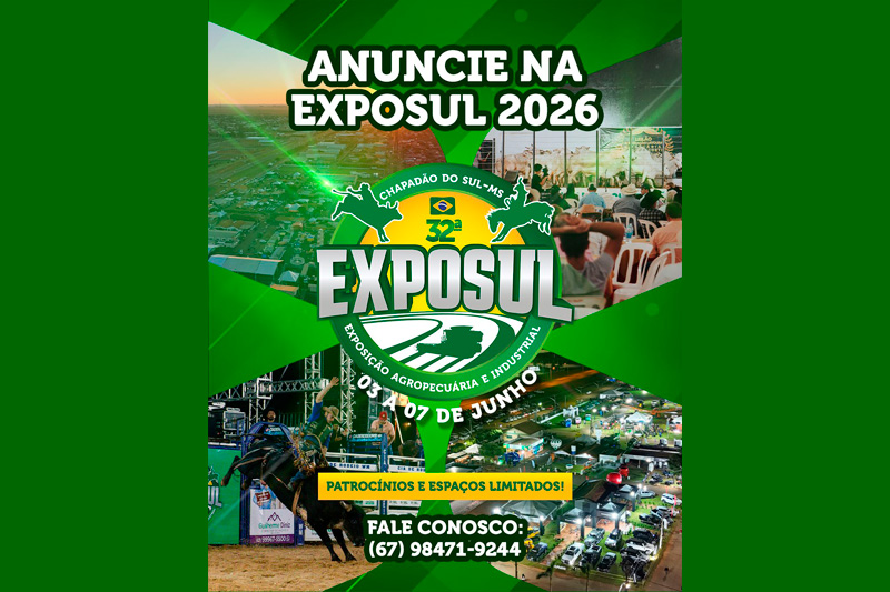 Está aberta a comercialização de patrocínios e espaços para expositores na 32ª EXPOSUL
