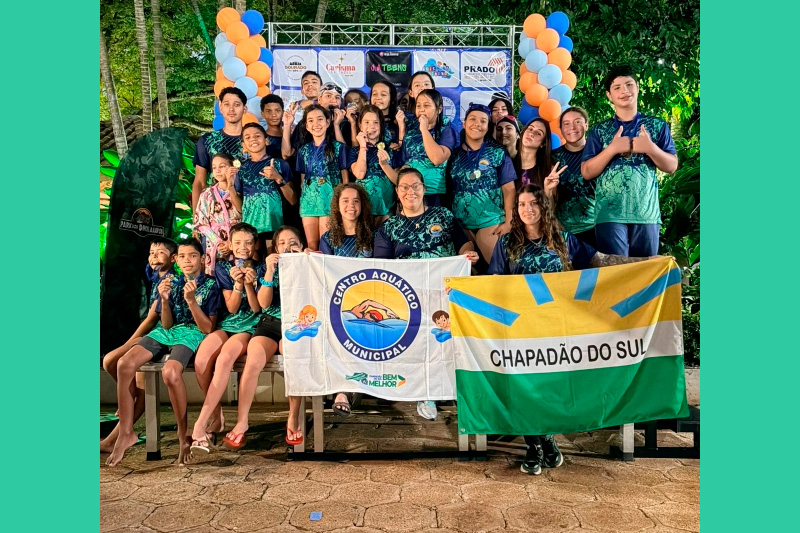 Destaque na natação: Chapadão do Sul conquista diversas medalhas no festival novos talentos 2026