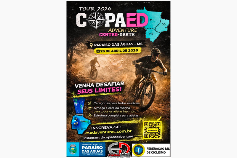 Paraíso das Águas recebe etapa da Copa ED Adventure de MTB neste final de semana