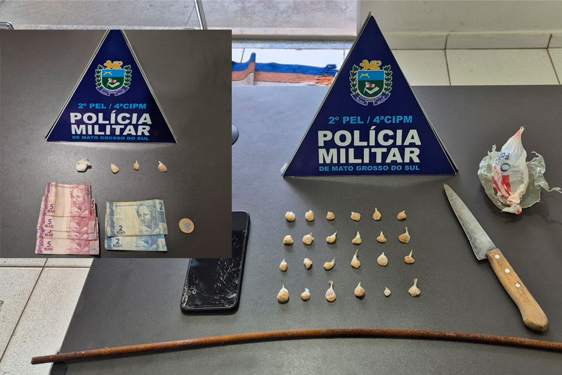 Polícia Militar prende homem e apreende menor por tráfico de drogas em Costa Rica