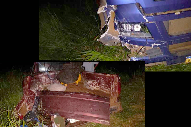 F1000 com problema mecânico é atingida por carreta na BR-060 entre Bela Alvorada e Camapuã