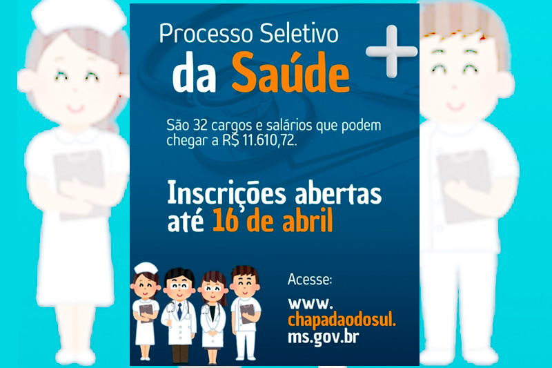 Oportunidade para profissionais de saúde: Prefeitura de Chapadão do Sul abre processo seletivo