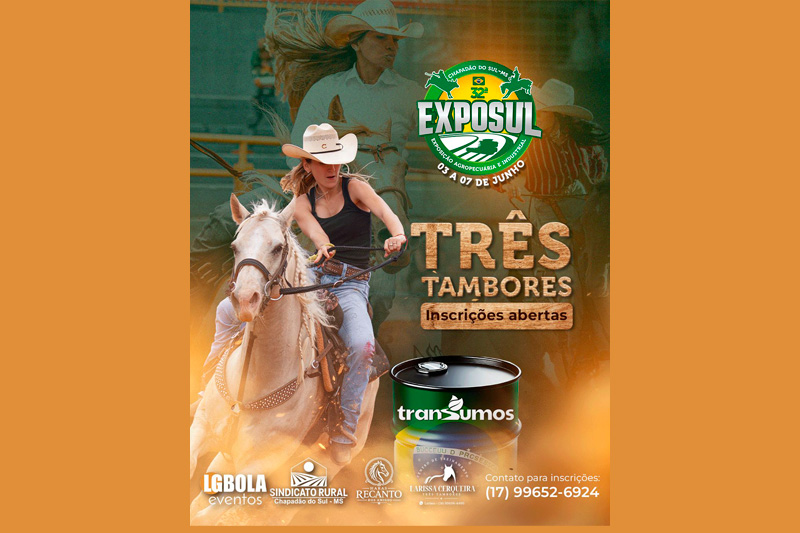 Pela primeira vez, EXPOSUL realizará a grande prova dos Três Tambores