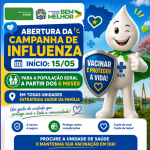 Campanha de Vacinação Contra a Influenza começa nesta sexta-feira (15) em todos os ESFs