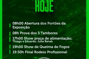 EXPOSUL 2026 chega ao último dia com entrada gratuita e grandes atrações