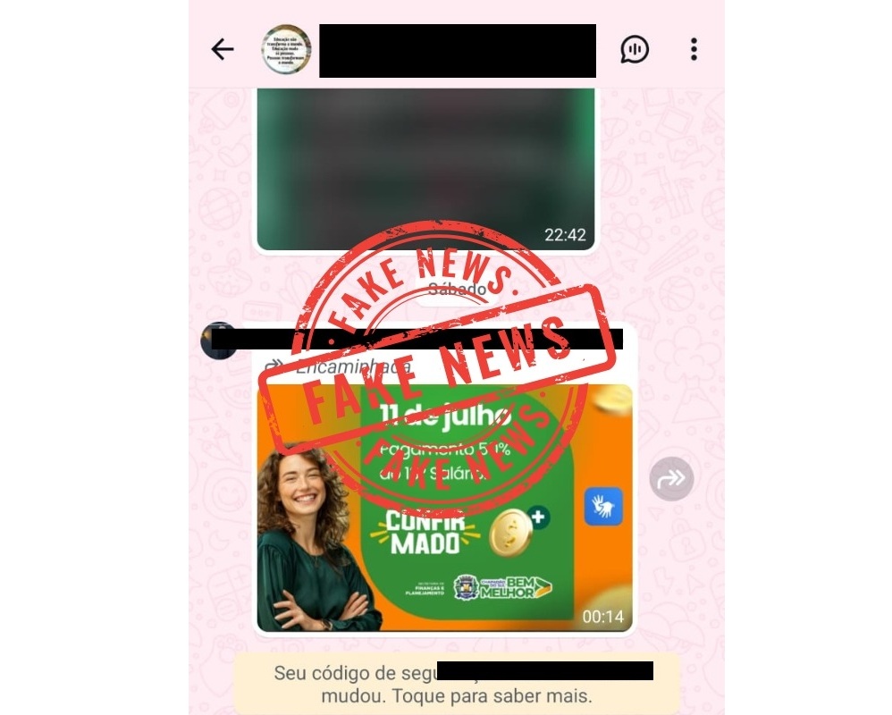 Prefeitura de Chapadão do Sul alerta para Fake News: pagamento de 50% do 13º salário não será no dia 11 de julho (sábado)