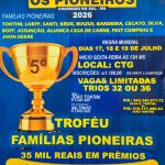 Neste final de semana ocorre o 5º Torneio os Pioneiros de Bocha no CTG Cultivando a Tradição