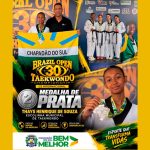 Prata internacional coloca atleta da Escolinha Municipal de Taekwondo de Chapadão do Sul no pódio do Brazil Open G2