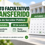 Prefeitura de Chapadão do Sul transfere ponto facultativo do Dia do Servidor Público para 30 de outubro