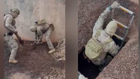 Bunker escondido sob camada de brita servia como depósito de drogas